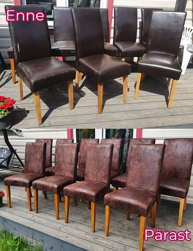 Kaetud kassikindla, vetthülgava ja niiske lapiga puhastatava kangaga.