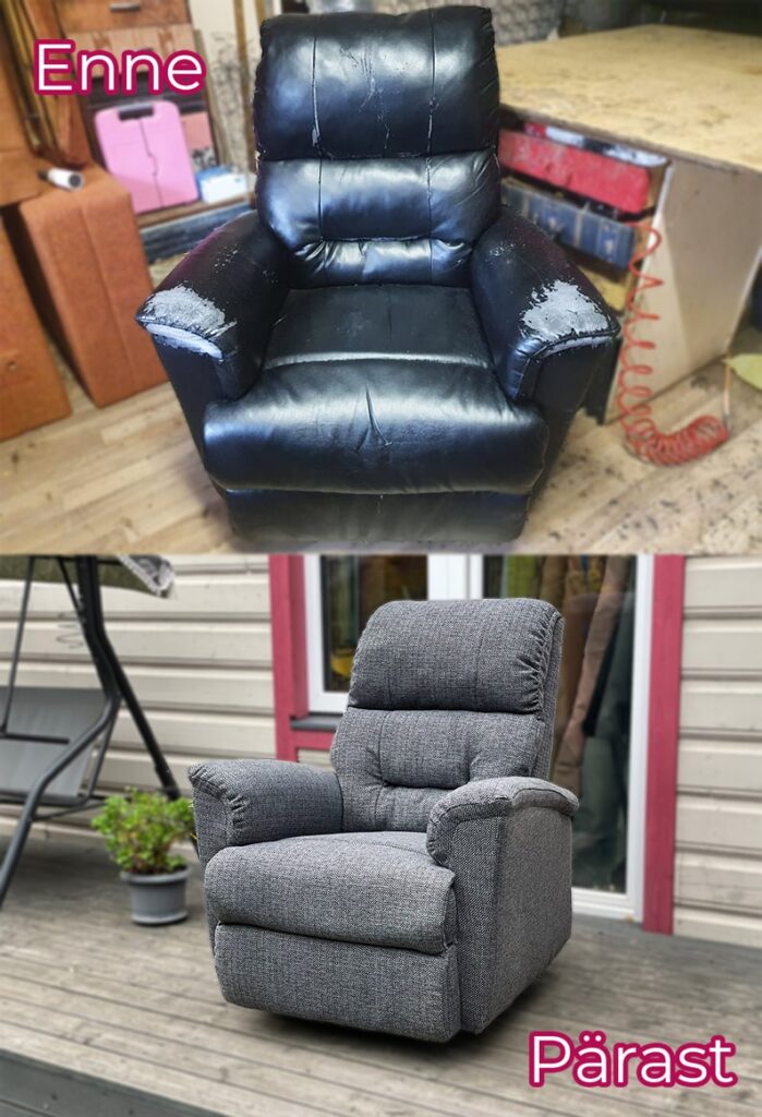 Relax toolile naha asemele uus vastupidav kangas.