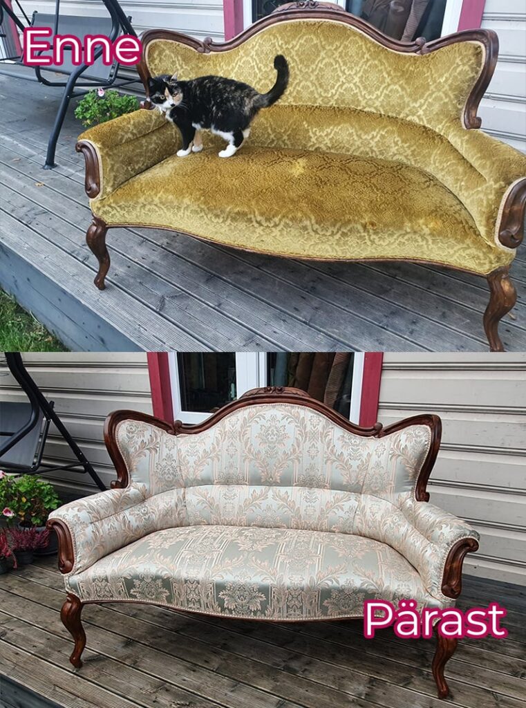 Väike rokokoo diivan.